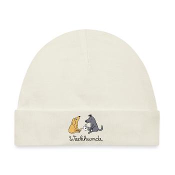 Wachhunde - Nur wach mit Kaffee - Baby Premium Organic Mütze - Naturweiß - Vorne