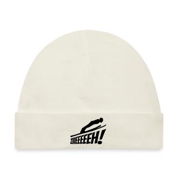 Skispringen Skispringer Wintersport - Baby Premium Organic Mütze - Naturweiß - Vorne