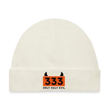 333 - ONLY HALF EVIL - Baby Premium Organic Mütze - Naturweiß - Vorne