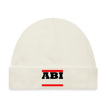 Abi - Motiv zum personalisieren - Baby Premium Organic Mütze - Naturweiß - Vorne
