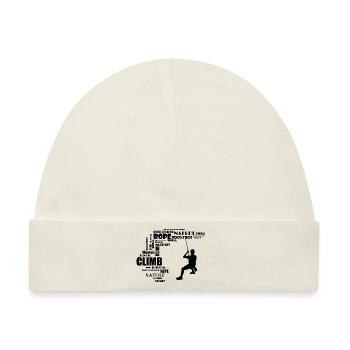 Klettern Natur Berg Climb Felsklettern Text Wörter - Baby Premium Organic Mütze - Naturweiß - Vorne