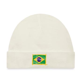 Brasilien Brazil Flagge - Baby Premium Organic Mütze - Naturweiß - Vorne