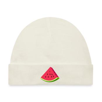 Wassermelone-Scheibe - Baby Premium Organic Mütze - Naturweiß - Vorne