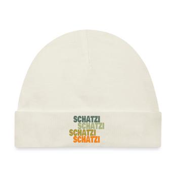 Schatzi Mausi Kosename - Baby Premium Organic Mütze - Naturweiß - Vorne