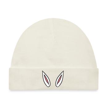 Hasenohren Hase Häschen Geschenkidee rabbit ears - Baby Premium Organic Mütze - Naturweiß - Vorne