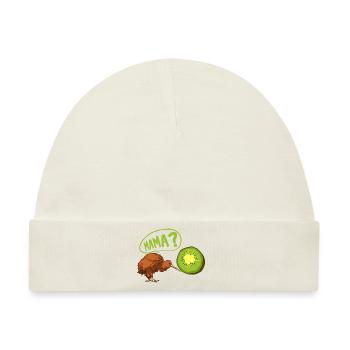 Kiwi trifft Kiwi Geschenk für eine - Baby Premium Organic Mütze - Naturweiß - Vorne