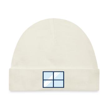 Fenster Haus Wohnung - Baby Premium Organic Mütze - Naturweiß - Vorne