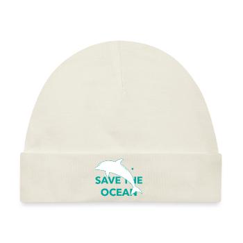 Save The Ocean - Baby Premium Organic Mütze - Naturweiß - Vorne