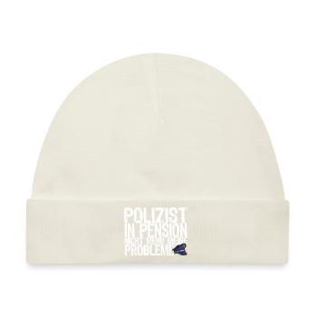Polizist In Pension Polizei Abschiedsgeschenk - Baby Premium Organic Mütze - Naturweiß - Vorne