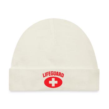 Lifeguard Rettungsschwimmer Bademeister - Baby Premium Organic Mütze - Naturweiß - Vorne