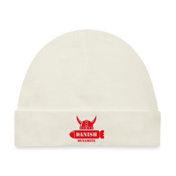 Danish Dynamite (Dänemark / Wikinger / Geschoss) - Baby Premium Organic Mütze - Naturweiß - Vorne