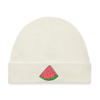 Wassermelone Wassermelonen Stück - Baby Premium Organic Mütze - Naturweiß - Vorne