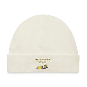 Steine - Baby Premium Organic Mütze - Naturweiß - Vorne