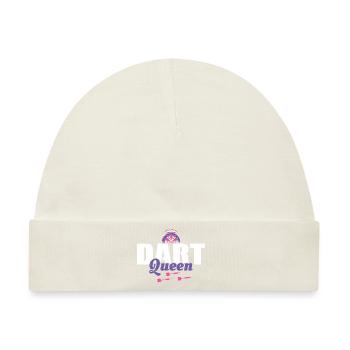 Dart Queen design - Darts Dart Spielerin Geschenk - Baby Premium Organic Mütze - Naturweiß - Vorne