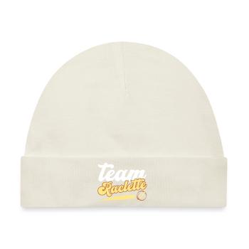 Team Raclette personalisierte Humor Geschenkidee - Baby Premium Organic Mütze - Naturweiß - Vorne