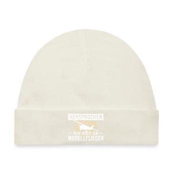 Versprochen nur noch ein Modellflieger - Baby Premium Organic Mütze - Naturweiß - Vorne