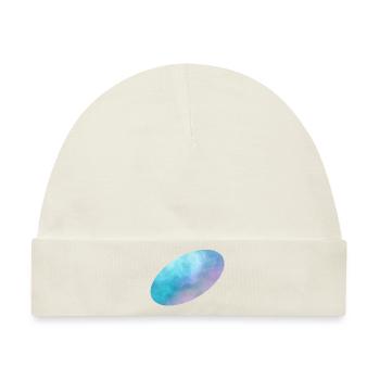 Space Ellipse schräg - Baby Premium Organic Mütze - Naturweiß - Vorne