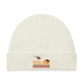 Island Hoppers Helicopter - Baby Premium Organic Mütze - Naturweiß - Vorne