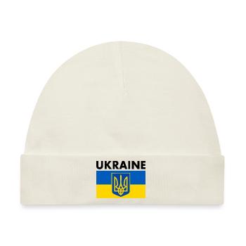 Ukraine - Baby Premium Organic Mütze - Naturweiß - Vorne