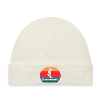 skateboarding - Baby Premium Organic Mütze - Naturweiß - Vorne