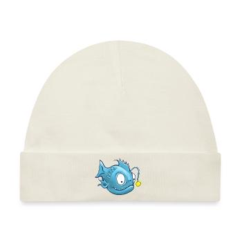 Laternenfisch oder auch Anglerfisch - Baby Premium Organic Mütze - Naturweiß - Vorne
