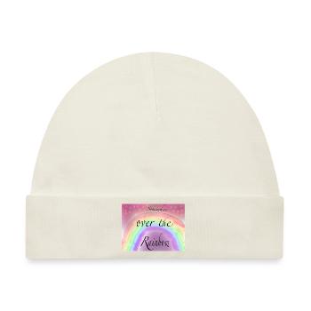 Somewhere Ober the rainbow - Baby Premium Organic Mütze - Naturweiß - Vorne
