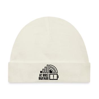 Knapp my worst nightmare - Baby Premium Organic Mütze - Naturweiß - Vorne