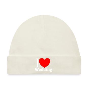 I LOVE WEEDDING - Baby Premium Organic Mütze - Naturweiß - Vorne