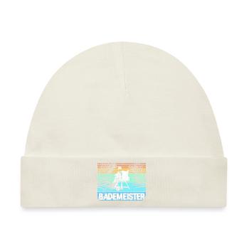 Bademeister Schwimmbad - Baby Premium Organic Mütze - Naturweiß - Vorne