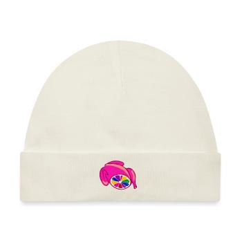 hähnchen, hühnchen, pinkes hühnchen,comic,LGBT - Baby Premium Organic Mütze - Naturweiß - Vorne