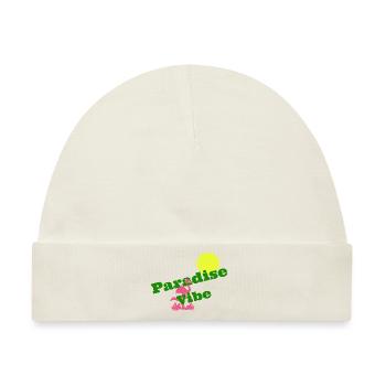 Flamingo im Paradies - Baby Premium Organic Mütze - Naturweiß - Vorne