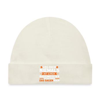 Bademeister Schwimmbad Lifeguard Rettungsschwimmer - Baby Premium Organic Mütze - Naturweiß - Vorne