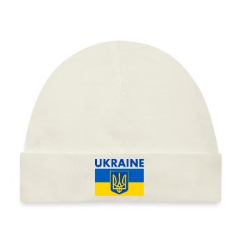 Ukraine - Baby Premium Organic Mütze - Naturweiß - Vorne