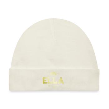 Ella - Baby Premium Organic Mütze - Naturweiß - Vorne