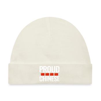Proud Chinese China Chinesische Flagge - Baby Premium Organic Mütze - Naturweiß - Vorne