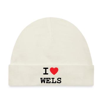 I love Wels - Ich liebe Wels - Baby Premium Organic Mütze - Naturweiß - Vorne