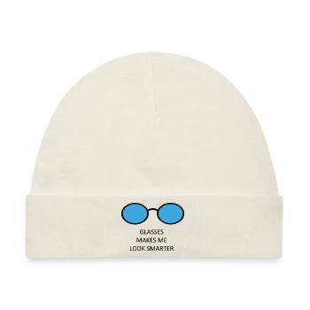 Brille - Baby Premium Organic Mütze - Naturweiß - Vorne