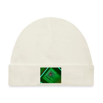 LED Flur Geschenk & Geschenkidee - Baby Premium Organic Mütze - Naturweiß - Vorne