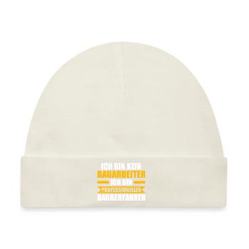 Baggerfahrer Job Baumaschine Geschenk - Baby Premium Organic Mütze - Naturweiß - Vorne