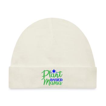 Plant based Mama - Baby Premium Organic Mütze - Naturweiß - Vorne