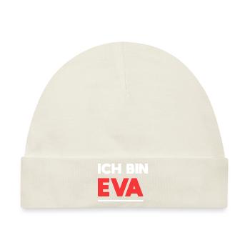 Eva Name Spruch für stolze Evas - Baby Premium Organic Mütze - Naturweiß - Vorne