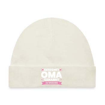 Oma Großmutter Omi Geschenk - Baby Premium Organic Mütze - Naturweiß - Vorne