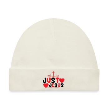 Just Jesus - Baby Premium Organic Mütze - Naturweiß - Vorne