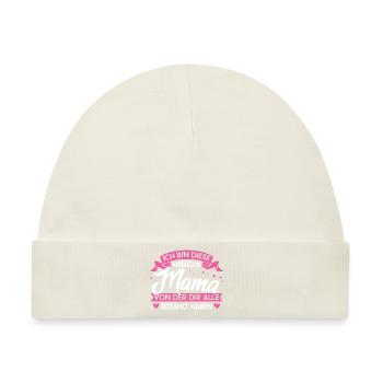 Mutter Familie Mütter Geschenk - Baby Premium Organic Mütze - Naturweiß - Vorne
