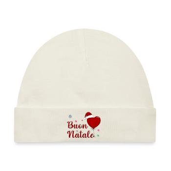 Buon Natale Weihnachtsfeier Italien - Baby Premium Organic Mütze - Naturweiß - Vorne