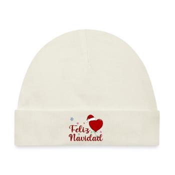 Feliz Navidad Weihnachtsfeier Spanien - Baby Premium Organic Mütze - Naturweiß - Vorne