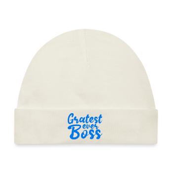 Gratest Ever Boss 4 - Baby Premium Organic Mütze - Naturweiß - Vorne