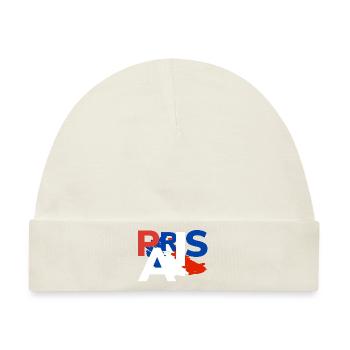Dreifarbiges Paris - tricolor Paris - Baby Premium Organic Mütze - Naturweiß - Vorne