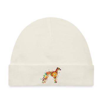 Greyhound Windhund Windspiel Rassehund Hundehalter - Baby Premium Organic Mütze - Naturweiß - Vorne