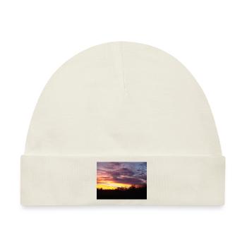 Abendrot im Winter - Baby Premium Organic Mütze - Naturweiß - Vorne